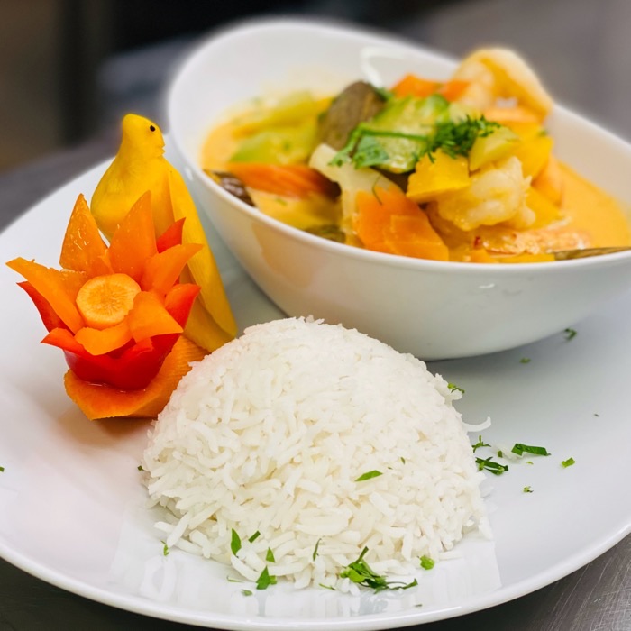 Thai curry con riso basmati